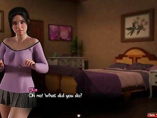 Sie macht es sich selbst beim Umziehen